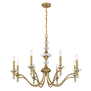Champlain 8-Light Chandelier in Warm Brass