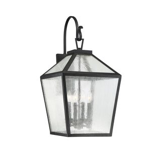 Woodstock 4-Light Outdoor Wall Lantern in Black