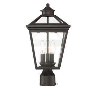 Ellijay 3-Light Outdoor Post Lantern in English Bronze