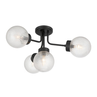 Coral 4-Light Semi-Flush in Matte Black