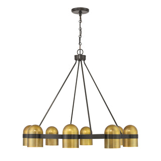 Andover 8-Light Chandelier in Mediterranean Bronze and Riviera Brass