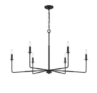 Salerno 6-Light Chandelier in 
Matte Black