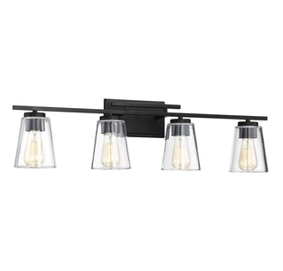Calhoun 4-Light Bathroom Vanity Light in Black