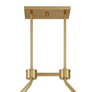 Darien 8-Light Linear Chandelier in Warm Brass