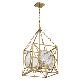 Balfour 4-Light Pendant in Warm Brass