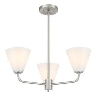 Blair 3-Light Chandelier in Satin Nickel