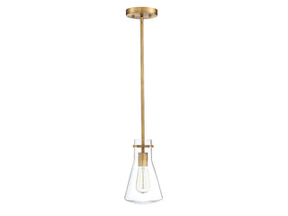 1-Light Pendant in Natural Brass