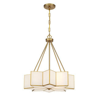 Reiling 3-Light Pendant in Warm Brass