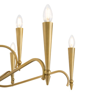 Tremont 9-Light Chandelier in Riviera Brass