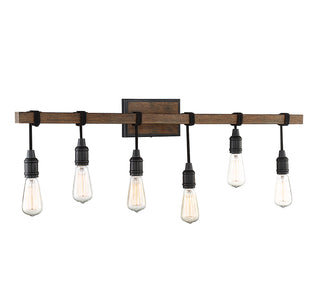 Burgess 6-Light Bathroom Vanity Light in Durango
