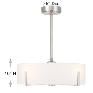 Mansell 4-Light Fan D'Lier in Satin Nickel