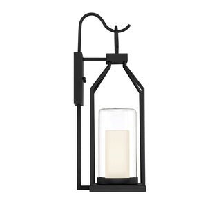 Hamilton 1-Light Outdoor Wall Lantern in Matte Black
