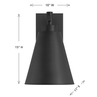 Ryder 1-Light Outdoor Wall Lantern in Matte Black