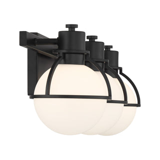 Pierce 3-Light Bathroom Vanity Light in Matte Black