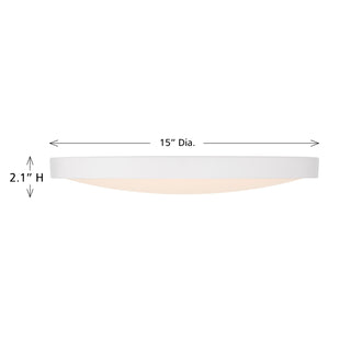 15" LED Flush Mount in White