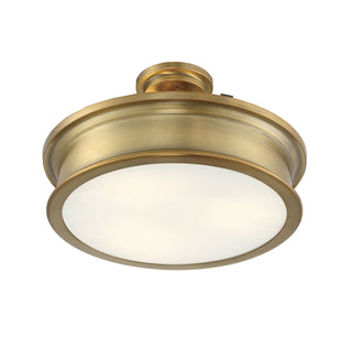Watkins 3-Light Ceiling Light in Warm Brass