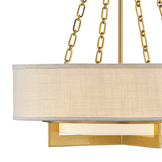 Brentwood 4-Light Pendant in Warm Brass
