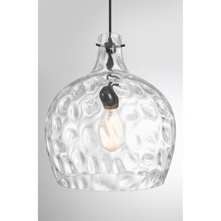 1-Light Pendant in Matte Black