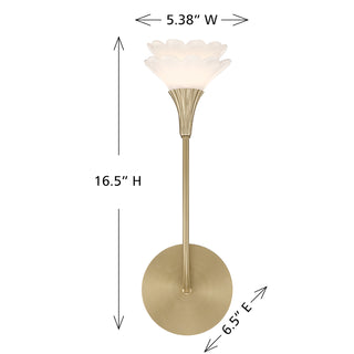 Florena 1-Light Wall Sconce in Noble Brass by Breegan Jane