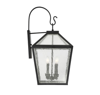 Woodstock 4-Light Outdoor Wall Lantern in Black