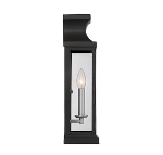 Brooke 1-Light Outdoor Wall Lantern in Matte Black