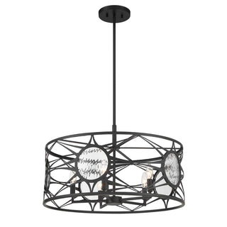 Balfour 5-Light Convertible Semi-Flush or Pendant in Matte Black