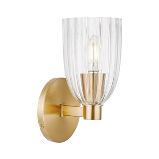 1-Light Wall Sconce in Natural Brass