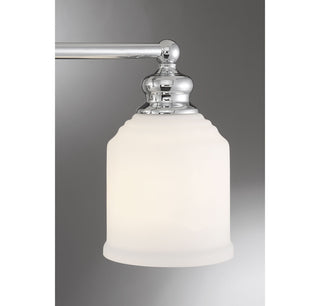 Melrose 4-Light Bathroom Vanity Light in Polished Chrome
