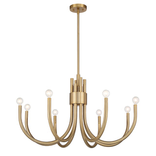 Sorrento 8-Light Chandelier in Noble Brass