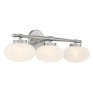 Barrow 3-Light Bathroom Vanity Light in Satin Nickel