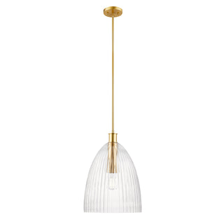 1-Light Pendant in Natural Brass