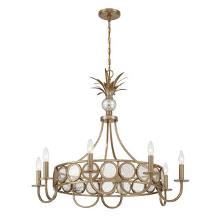 Hearst 8-Light Chandelier in Noble Brass