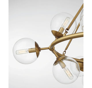 Orion 15-Light Chandelier in Warm Brass