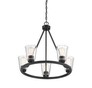 Calhoun 5-Light Chandelier in Matte Black