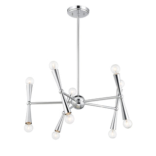 10-Light Chandelier in Chrome
