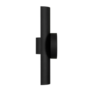 Hugo 14 Inch Outdoor Wall Sconce in Sand Black Finish