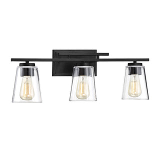 Calhoun 3-Light Bathroom Vanity Light in Black