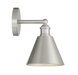 1-Light Wall Sconce in Brushed Nickel