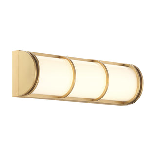 Harper LED Bathroom Vanity Light in Warm Brass