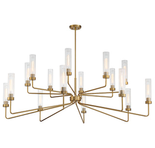 Baker 16-Light Chandelier in Warm Brass