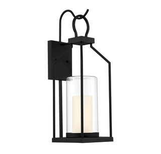 Hamilton 1-Light Outdoor Wall Lantern in Matte Black