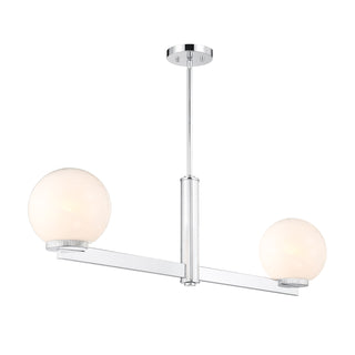 2-Light Linear Chandelier in Chrome