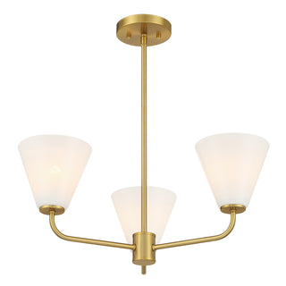 Blair 3-Light Chandelier in Warm Brass