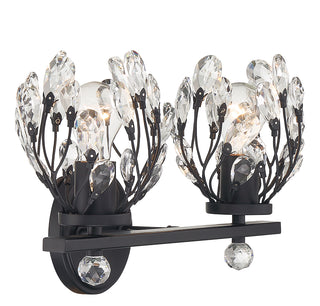 Moreno 2-Light Bathroom Vanity Light in Matte Black