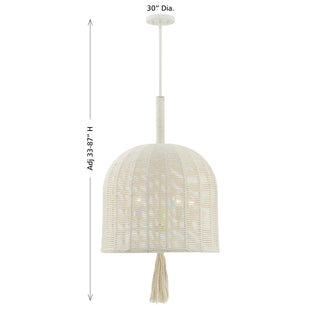 Lunara 5-Light Pendant in Cotton by Breegan Jane