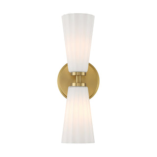 2-Light Wall Sconce in Natural Brass