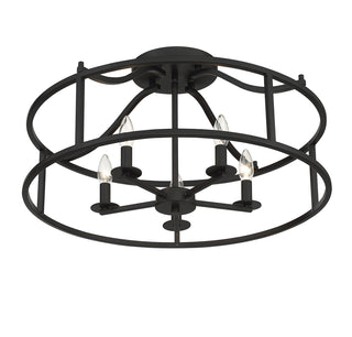 Stockton 5-Light Ceiling Light in Matte Black