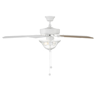 52" 2-Light Ceiling Fan in Bisque White