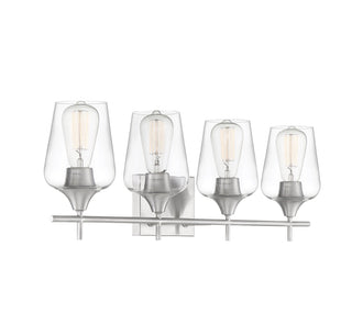 Octave 4-Light Bathroom Vanity Light in Satin Nickel