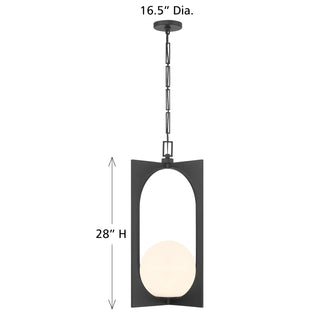 Harding 1-Light Pendant in Matte Black